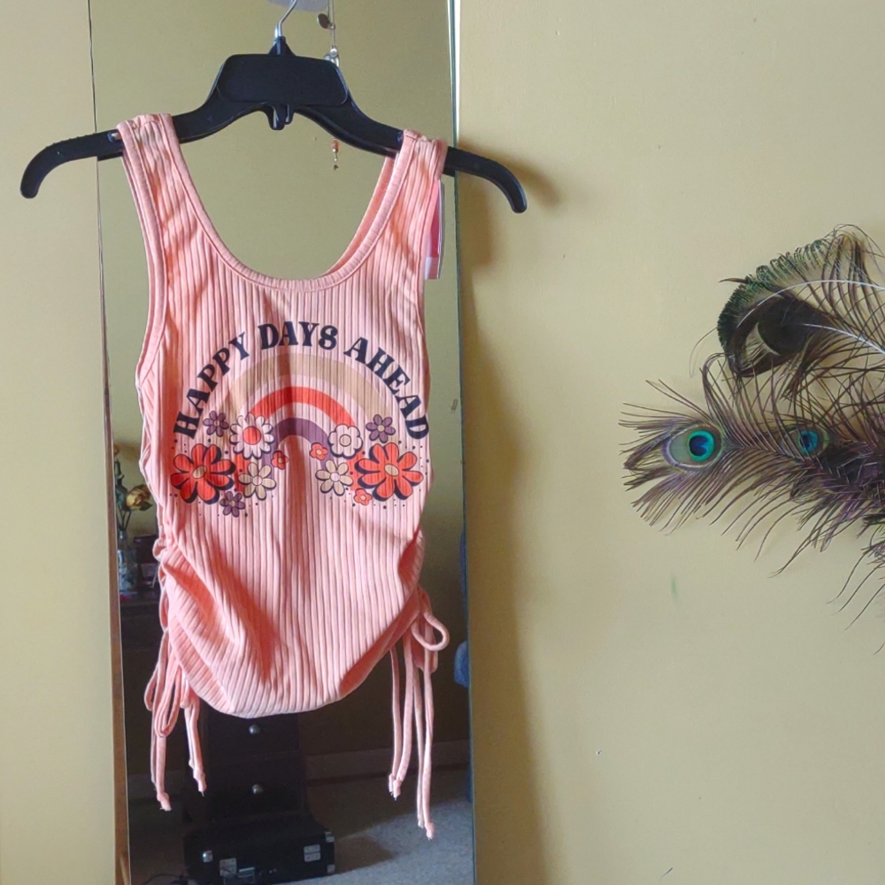 NWT Zoe + Liv Orange Tank Top